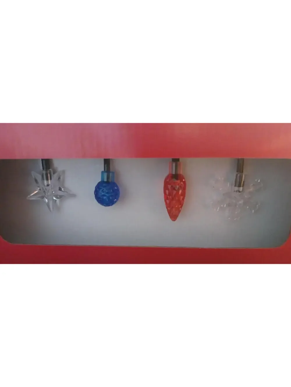 Christmas House Battery Operated 3 Feet Long With 10 Clear LED Snowflake Lights